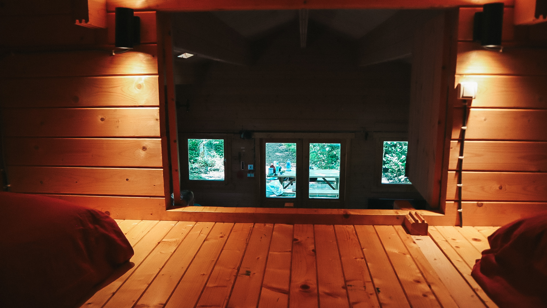 View from mezzanine bed